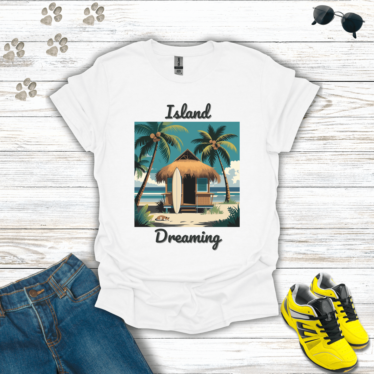 Island Dreaming T-Shirt White / S unisex graphic t-shirt