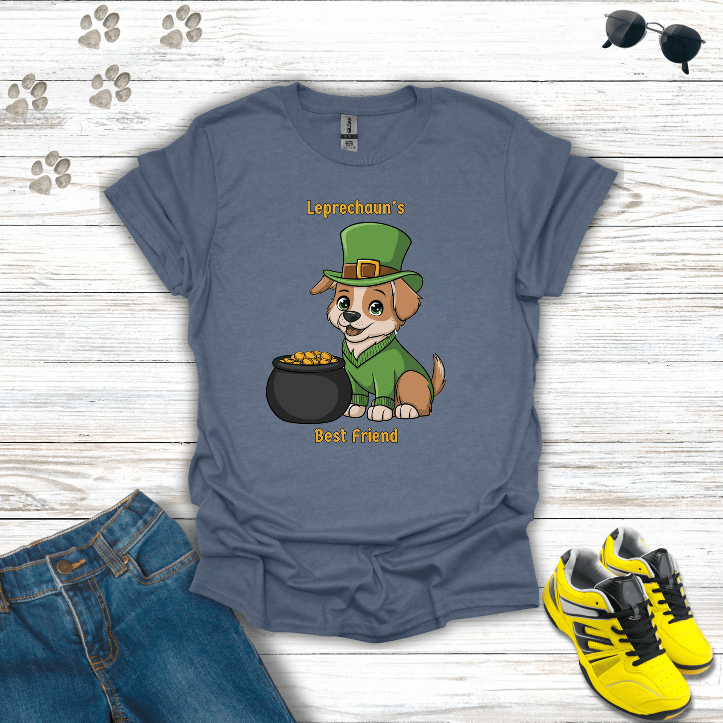 Leprechaun's Best Friend T-Shirt Heather Indigo / S unisex graphic t-shirt