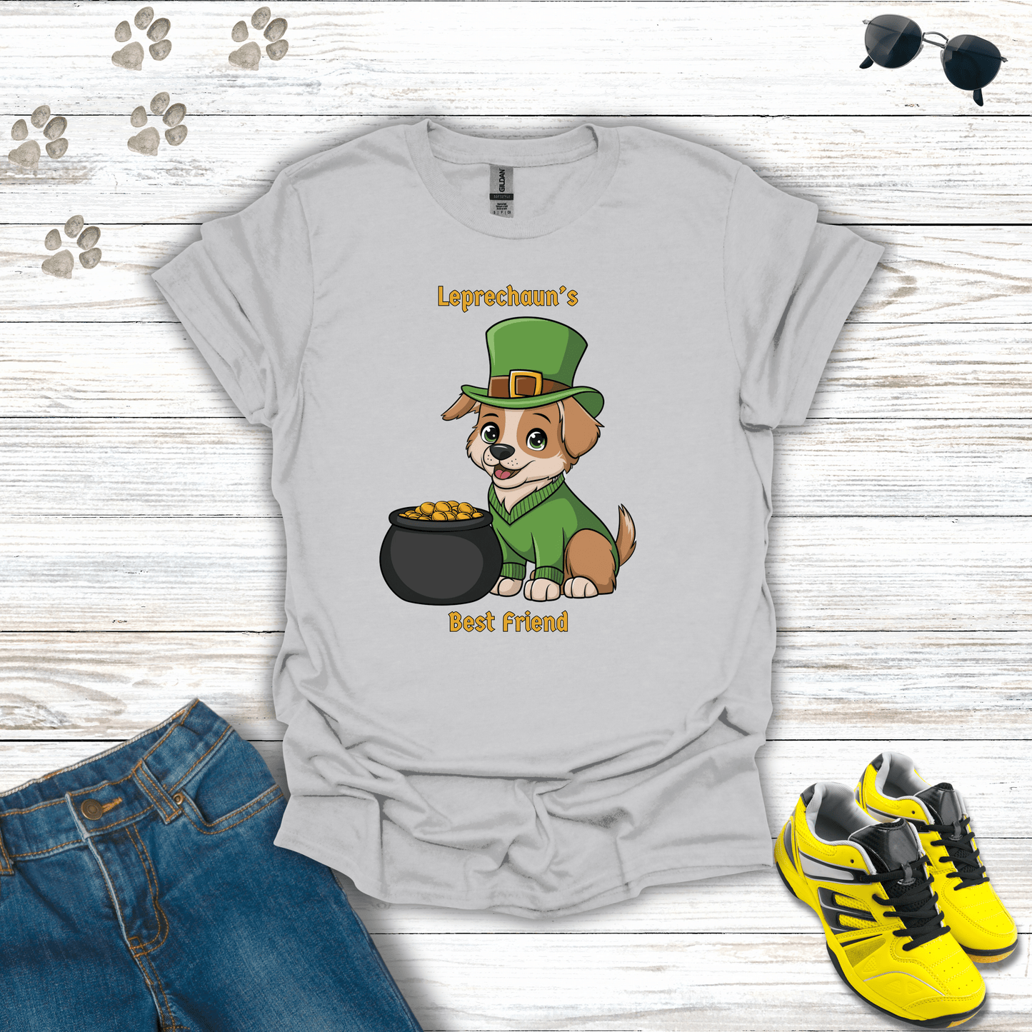 Leprechaun's Best Friend T-Shirt Ice Grey / S unisex graphic t-shirt