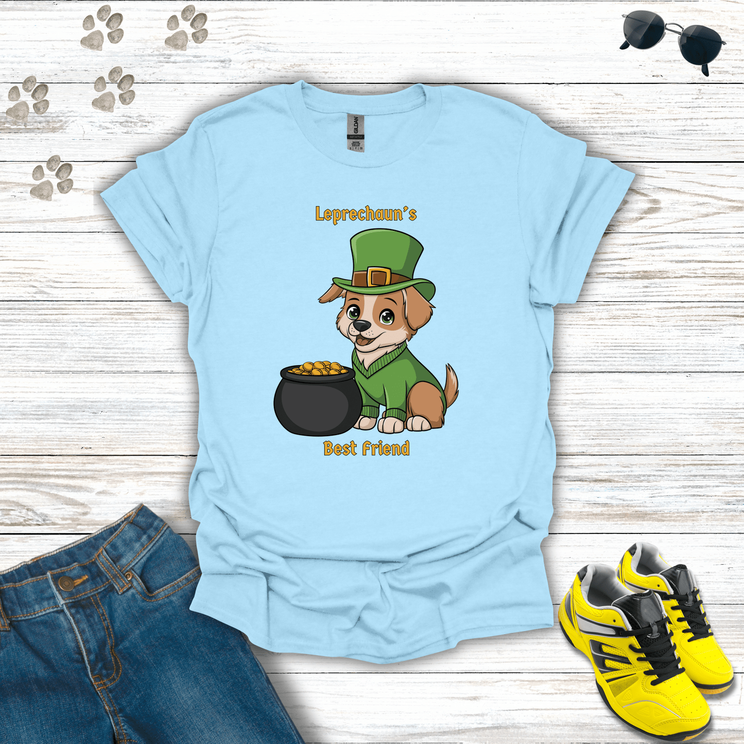 Leprechaun's Best Friend T-Shirt Light Blue / S unisex graphic t-shirt
