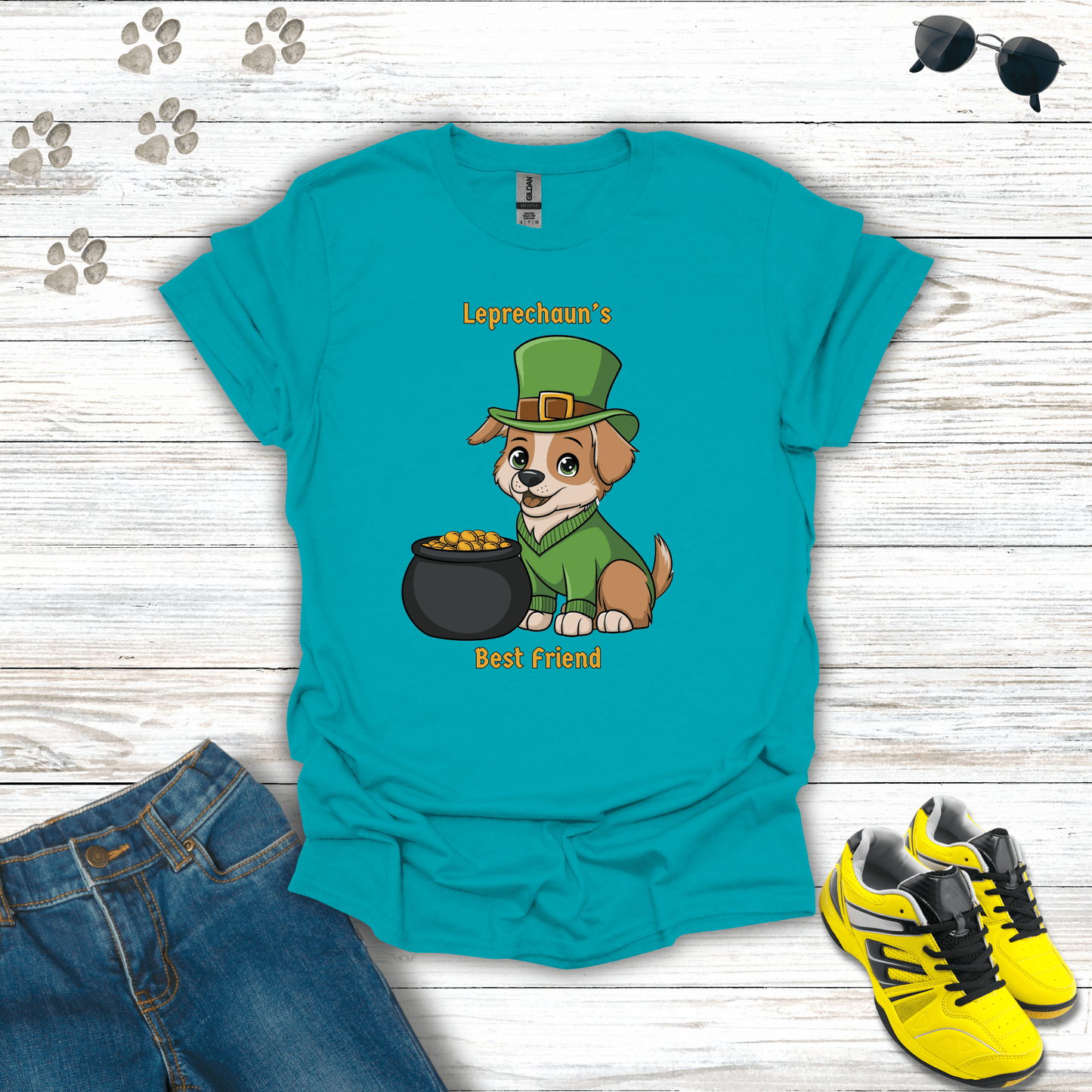 Leprechaun's Best Friend T-Shirt Tropical Blue / S unisex graphic t-shirt