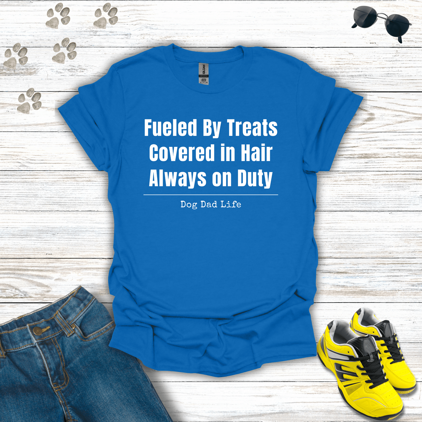 Life of Dog Dad T-Shirt Royal / S unisex graphic t-shirt
