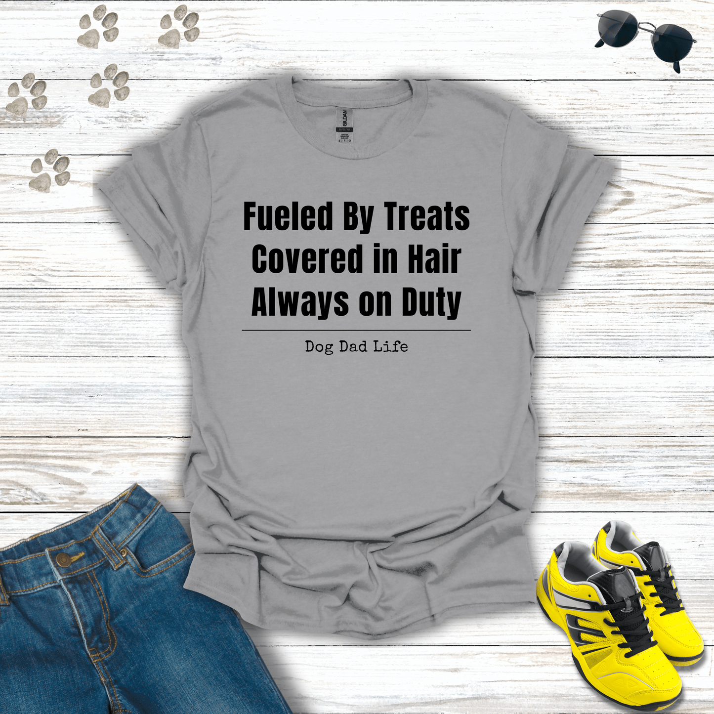 Life of Dog Dad T-Shirt Sport Grey / S unisex graphic t-shirt