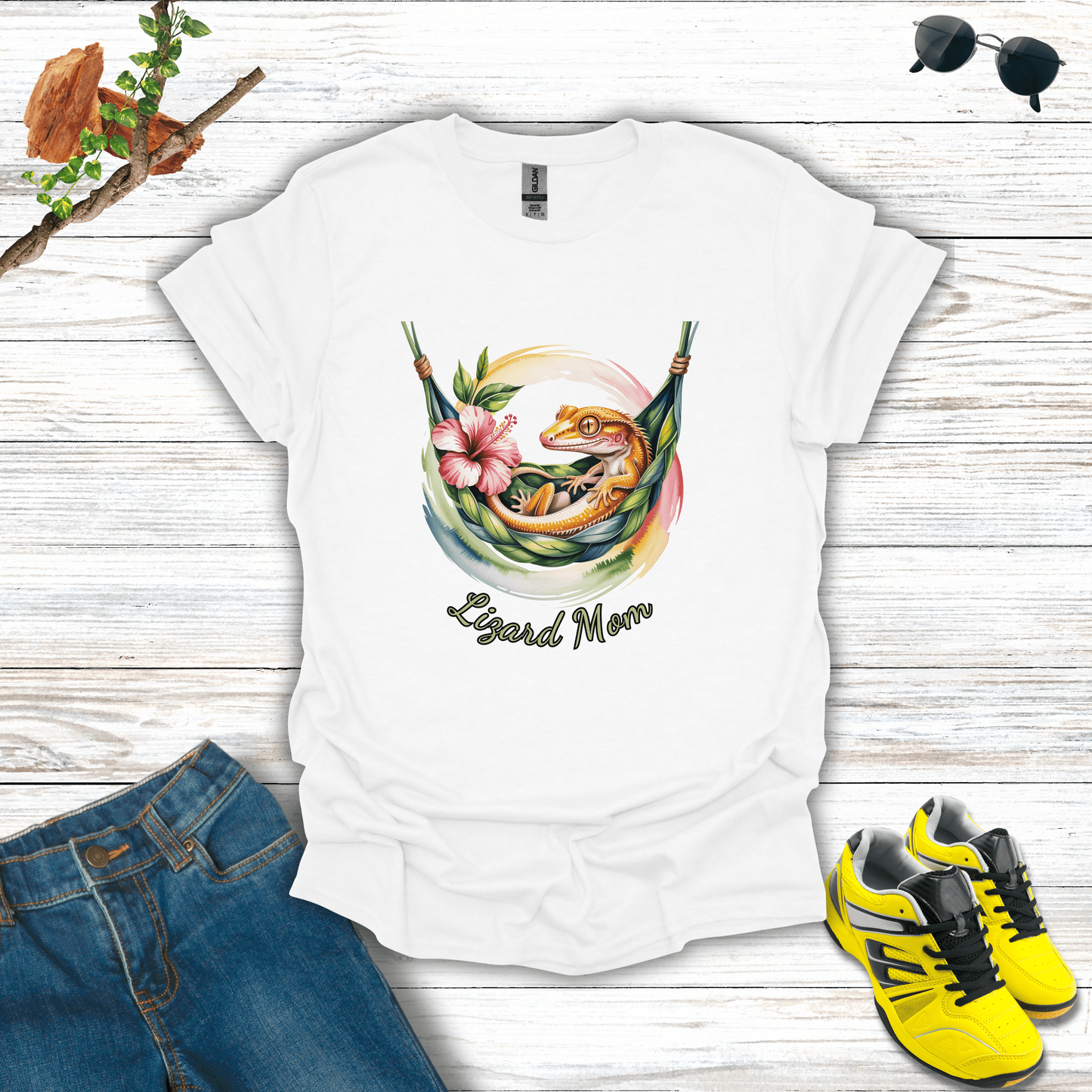 Lizard Mom T-Shirt White / S unisex graphic t-shirt