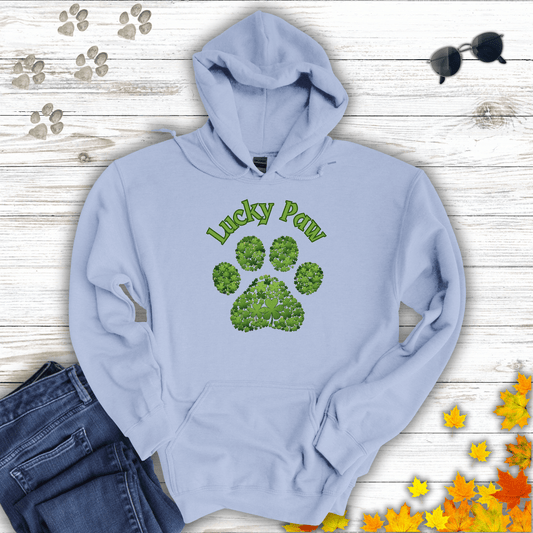 Lucky Paw Hoodie Light Blue / S unisex graphic t-shirt