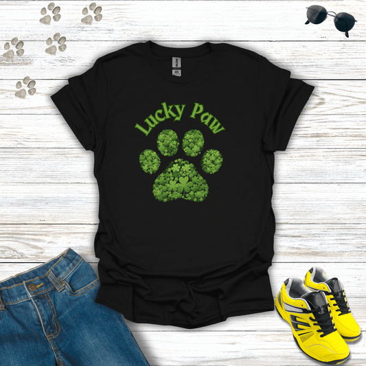 Lucky Paw T-Shirt Black / S unisex graphic t-shirt