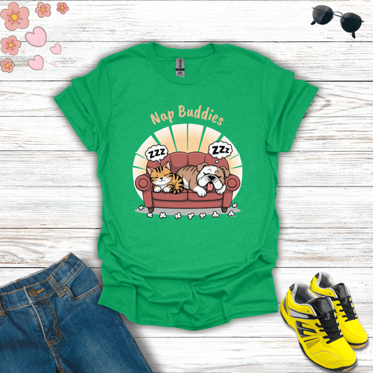 Nap Buddies T-Shirt Heather Irish Green / S unisex graphic t-shirt