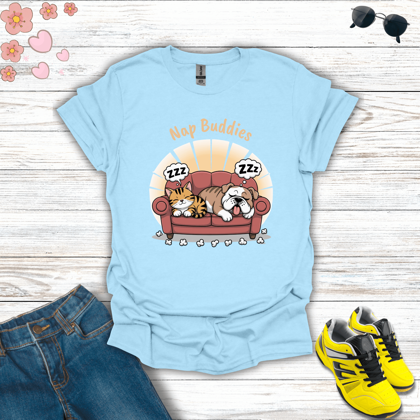 Nap Buddies T-Shirt Light Blue / S unisex graphic t-shirt