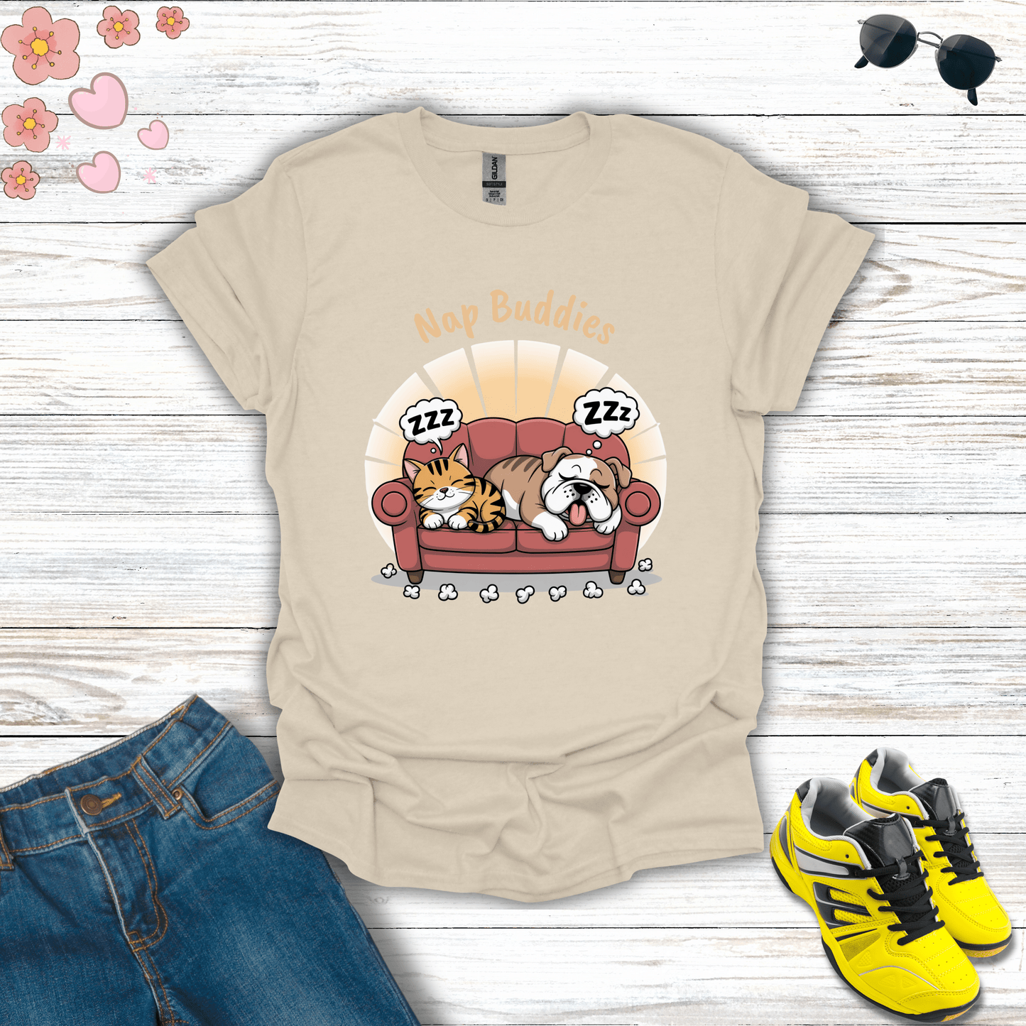 Nap Buddies T-Shirt Natural / S unisex graphic t-shirt