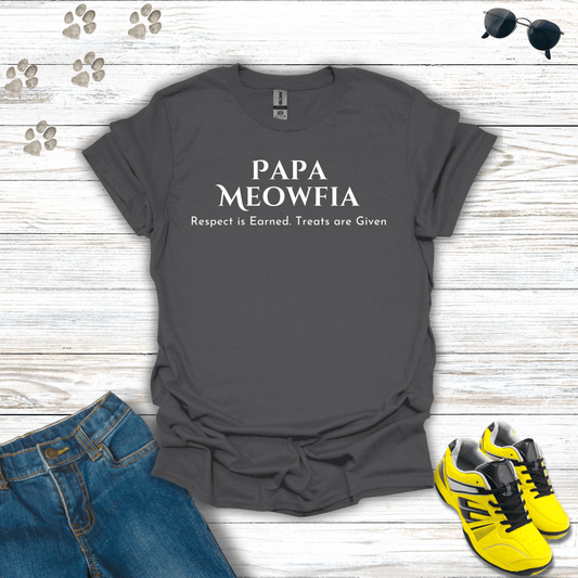 Papa Meowfia T-Shirt Charcoal / S unisex graphic t-shirt
