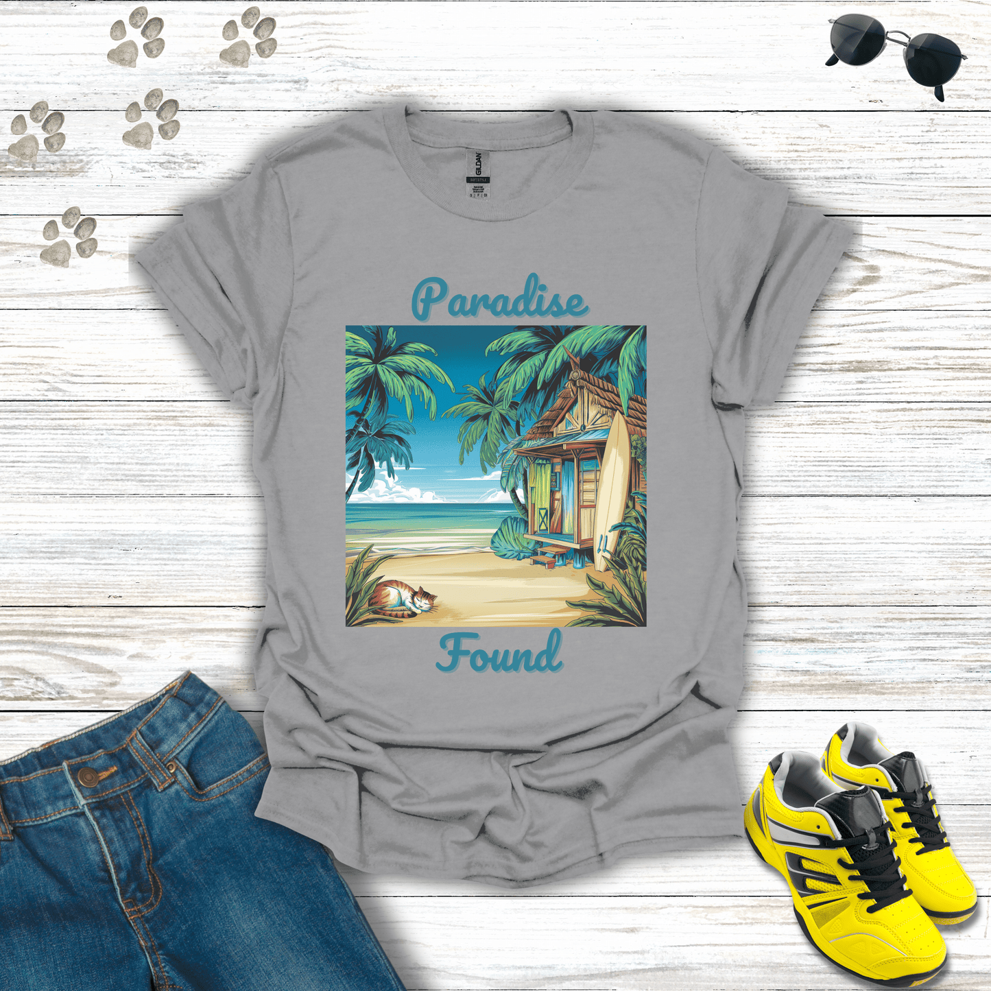 Paradise Found T-Shirt Sport Grey / S unisex graphic t-shirt