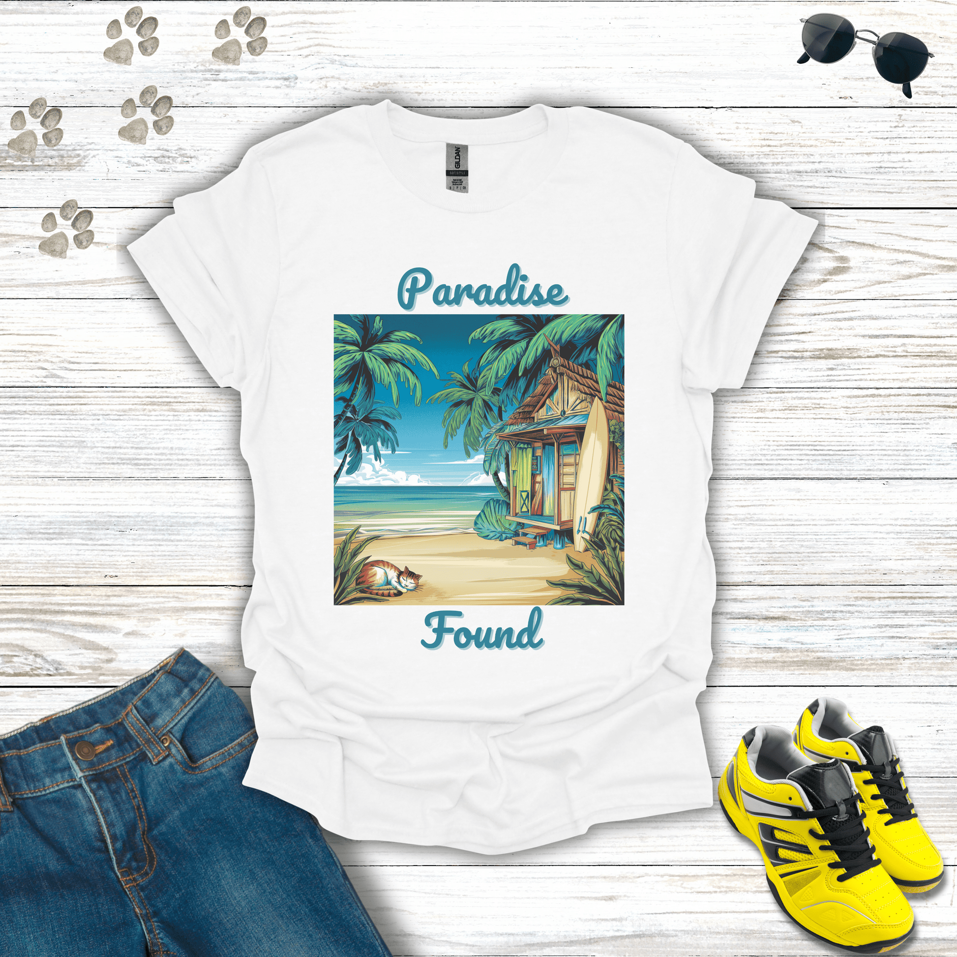 Paradise Found T-Shirt White / S unisex graphic t-shirt
