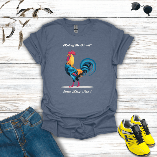Ruling The Roost T-Shirt Heather Indigo / S unisex graphic t-shirt
