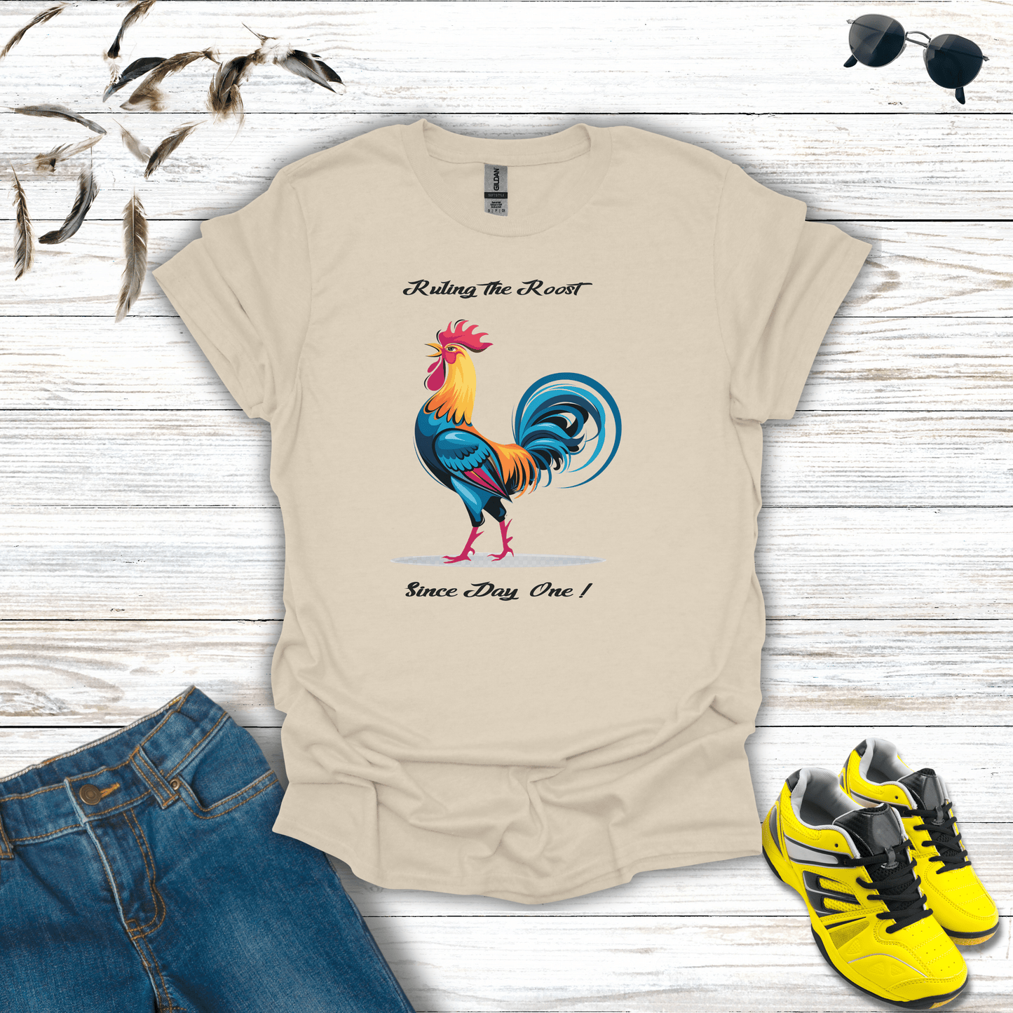 Ruling The Roost T-Shirt Natural / S unisex graphic t-shirt