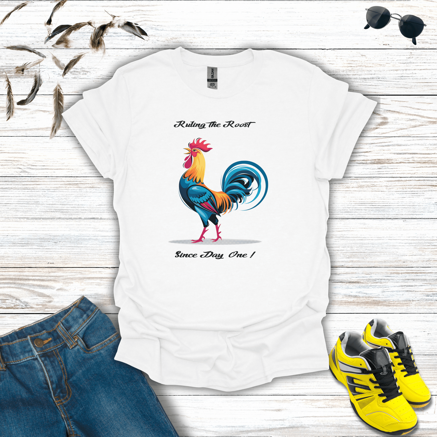 Ruling The Roost T-Shirt White / S unisex graphic t-shirt