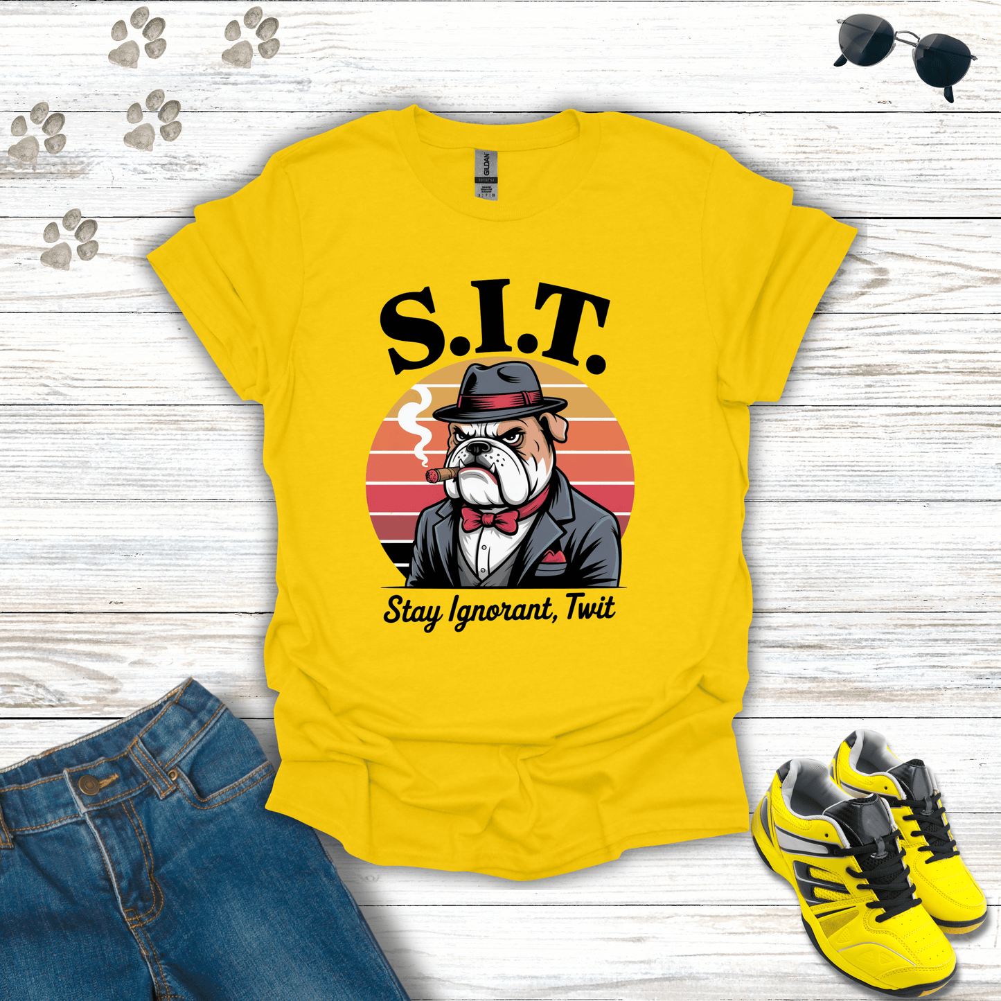 S.I.T. Mafia Bulldog T-Shirt Daisy / S unisex graphic t-shirt