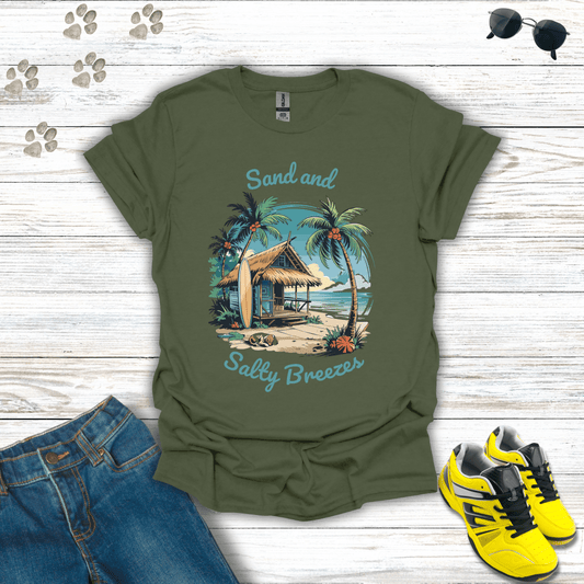 Sand and Salty Breezes T-Shirt Military Green / S unisex graphic t-shirt