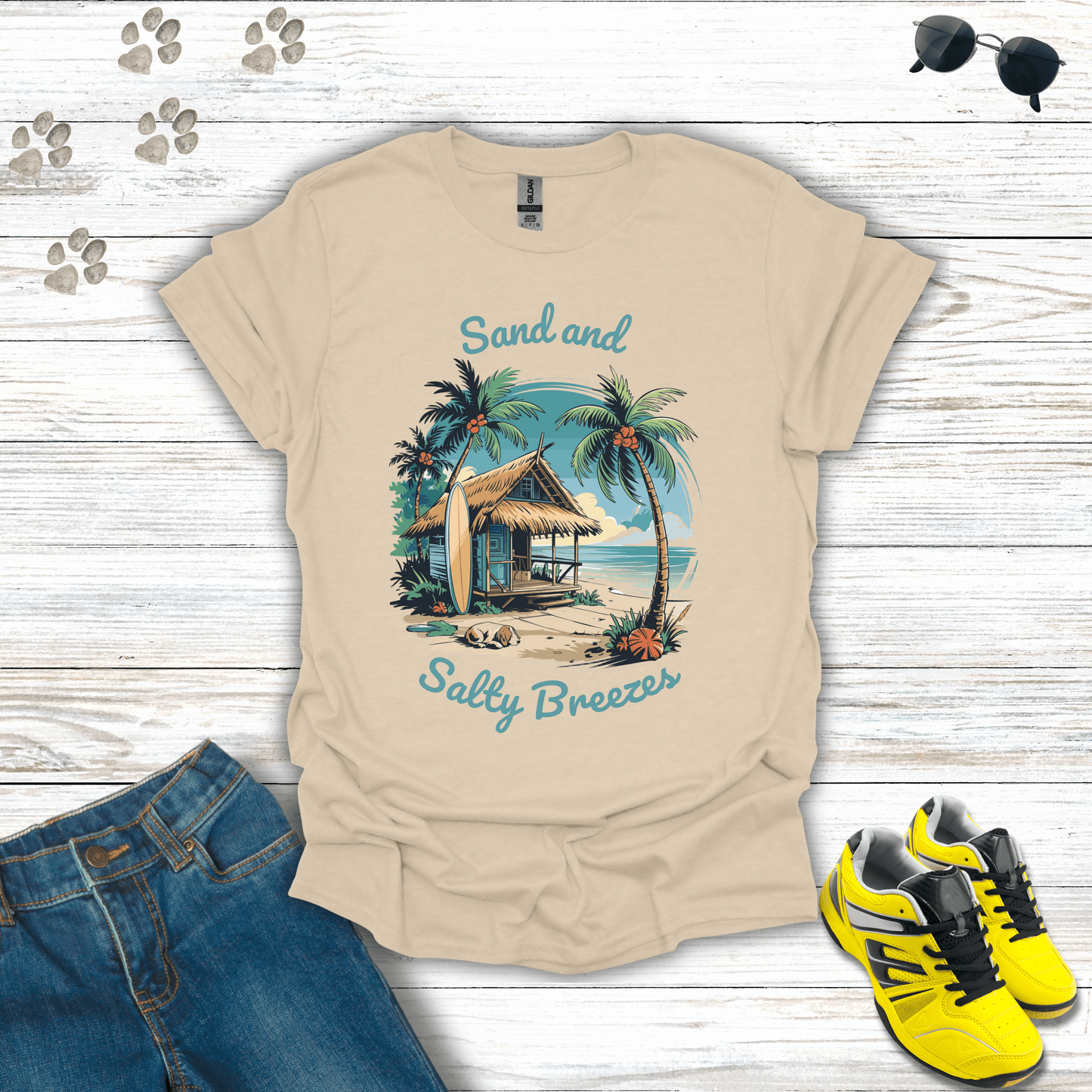 Sand and Salty Breezes T-Shirt Sand / S unisex graphic t-shirt