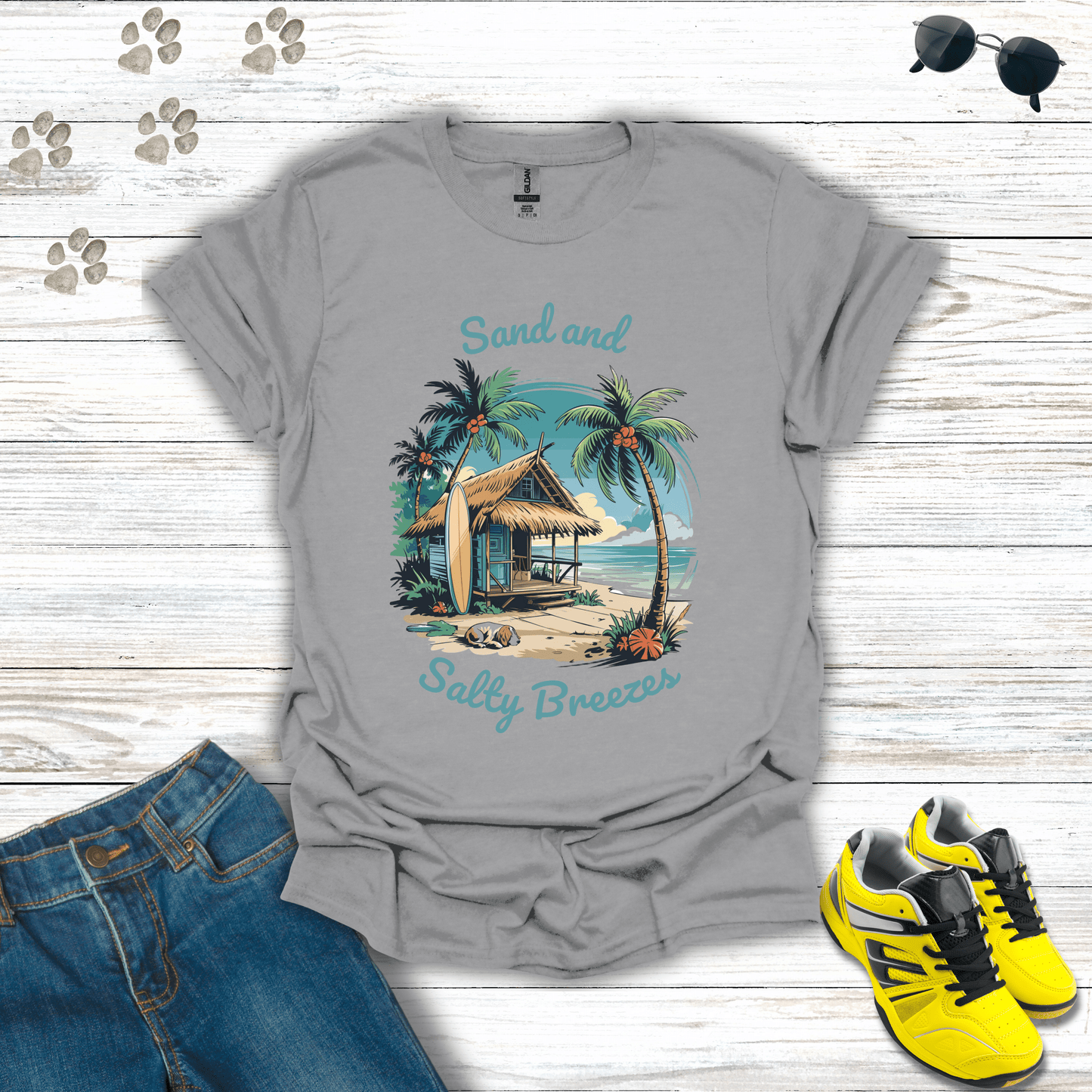 Sand and Salty Breezes T-Shirt Sport Grey / S unisex graphic t-shirt