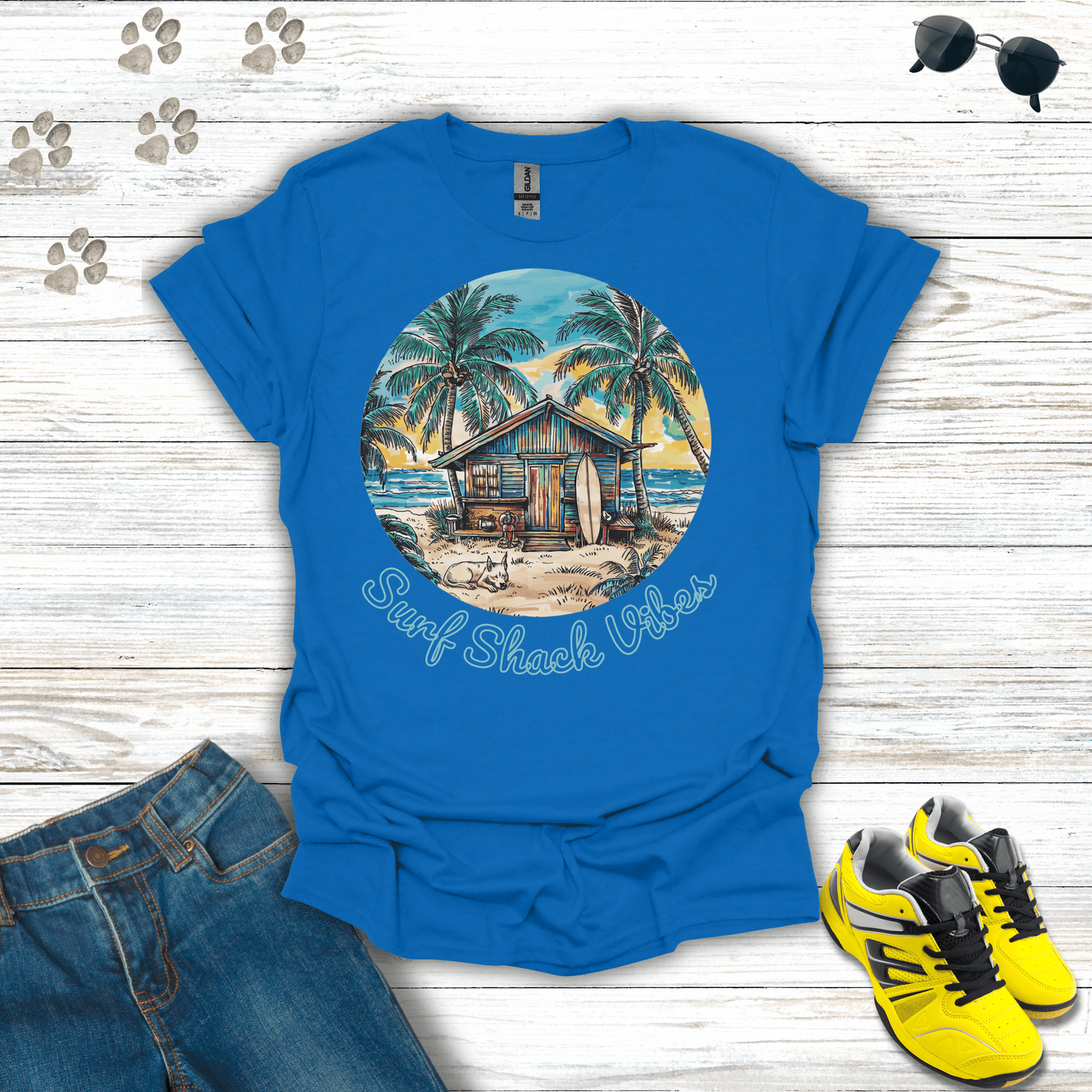 Surf Shack Vibes T-Shirt Royal / S unisex graphic t-shirt