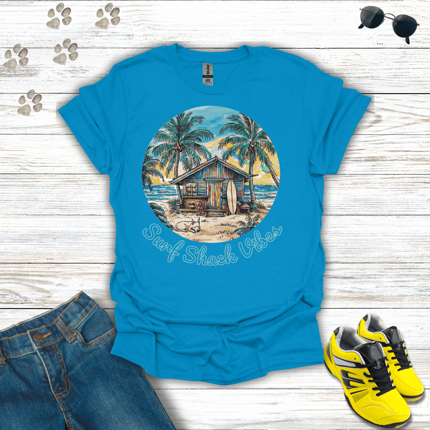 Surf Shack Vibes T-Shirt Sapphire / S unisex graphic t-shirt