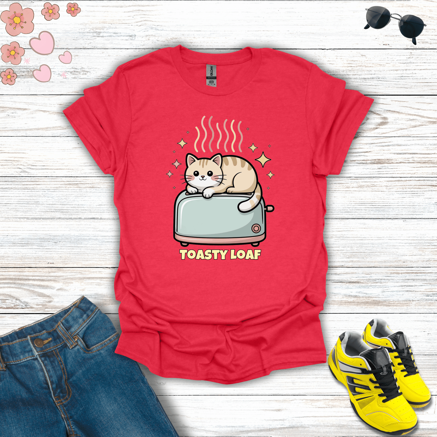 Toasty Loaf T-Shirt Heather Red / S unisex graphic t-shirt