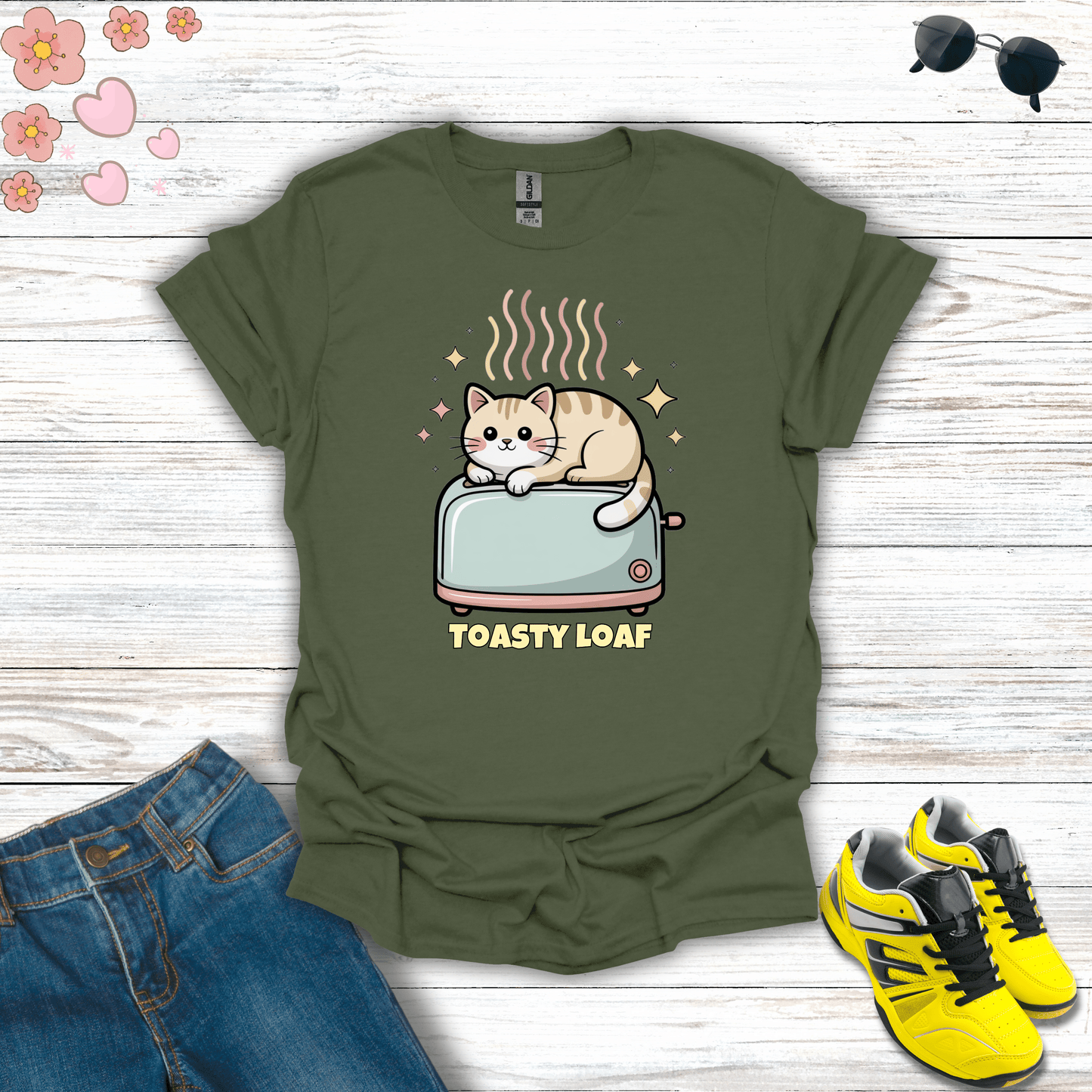 Toasty Loaf T-Shirt Military Green / S unisex graphic t-shirt