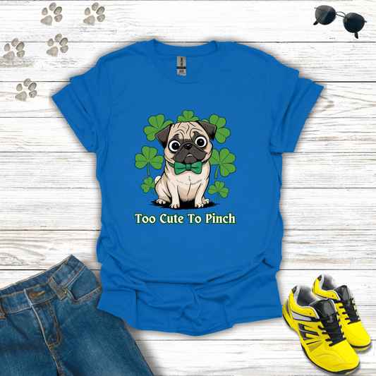 Too Cute To Pinch Pug T-Shirt Royal / S unisex graphic t-shirt