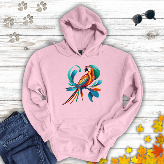 Tropical Bird Graphic Hoodie Light Pink / S unisex graphic t-shirt