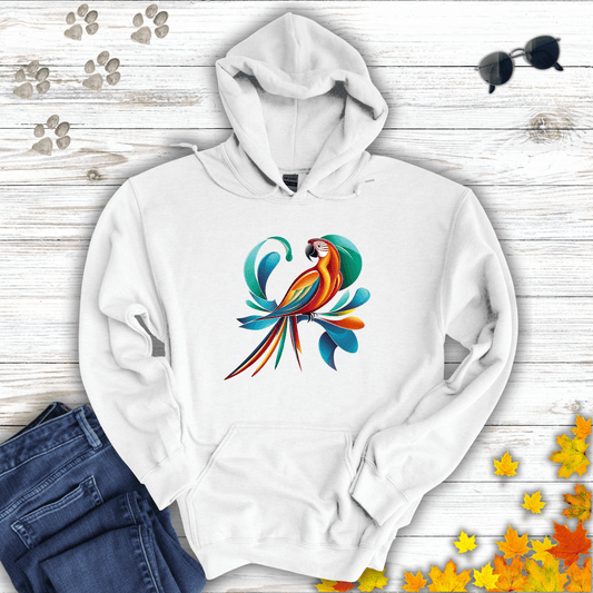 Tropical Bird Graphic Hoodie White / S unisex graphic t-shirt