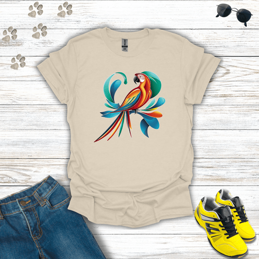 Tropical Bird Graphic T-shirt Natural / S unisex graphic t-shirt
