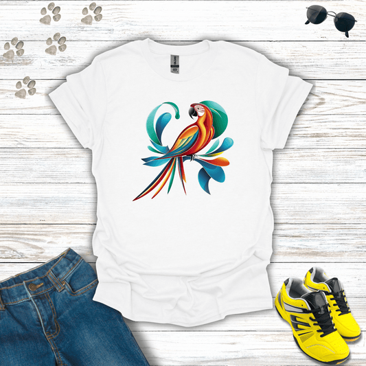 Tropical Bird Graphic T-shirt White / S unisex graphic t-shirt