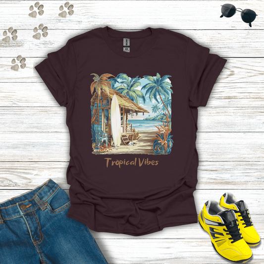 Tropical Vibes T-Shirt Dark Chocolate / S unisex graphic t-shirt