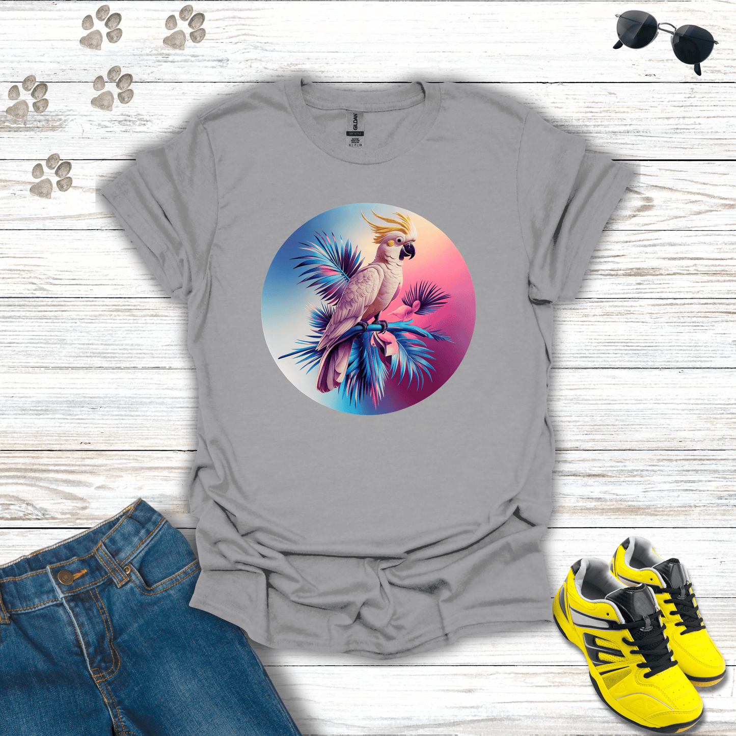 Vibrant Cockatoo T-Shirt Sport Grey / S unisex graphic t-shirt