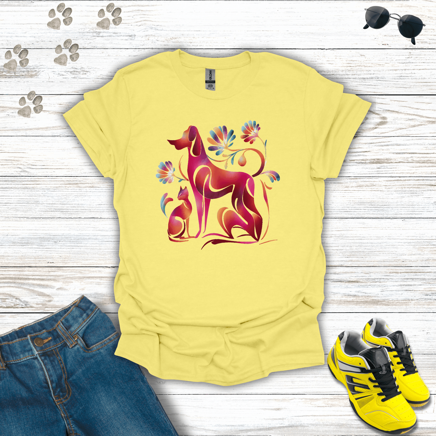 Vibrant Pet Harmony T-Shirt Cornsilk / S unisex graphic t-shirt