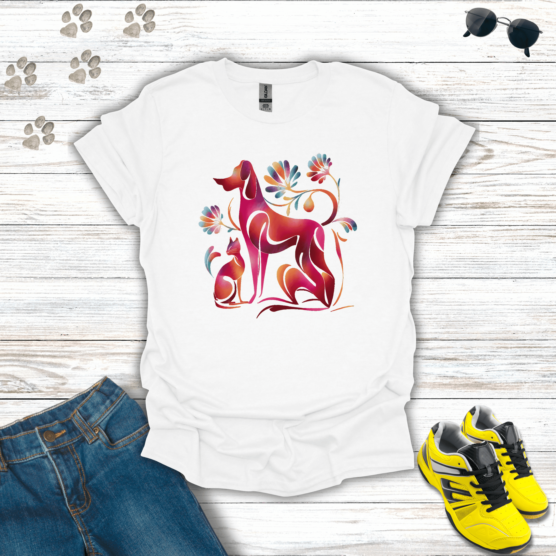 Vibrant Pet Harmony T-Shirt White / S unisex graphic t-shirt