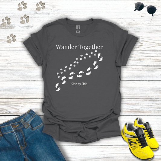 Wander Together T-Shirt Charcoal / S unisex graphic t-shirt
