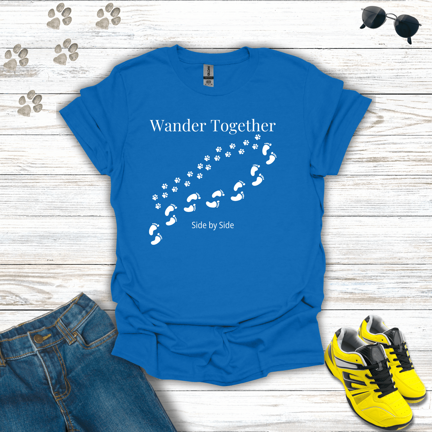 Wander Together T-Shirt Royal / S unisex graphic t-shirt