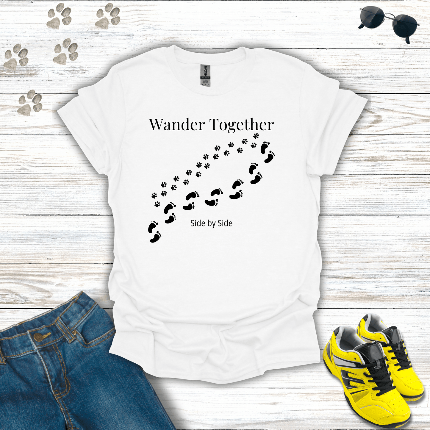 Wander Together T-Shirt White / S unisex graphic t-shirt