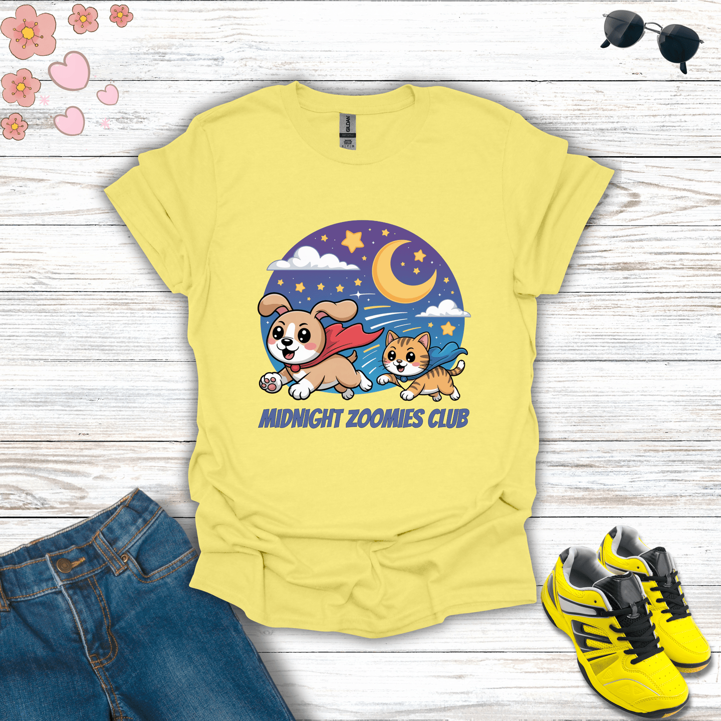 Zoomies Club T-Shirt Cornsilk / S unisex graphic t-shirt