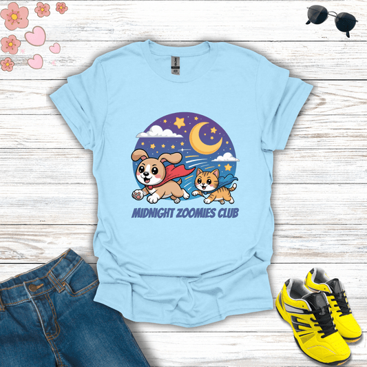Zoomies Club T-Shirt Light Blue / S unisex graphic t-shirt