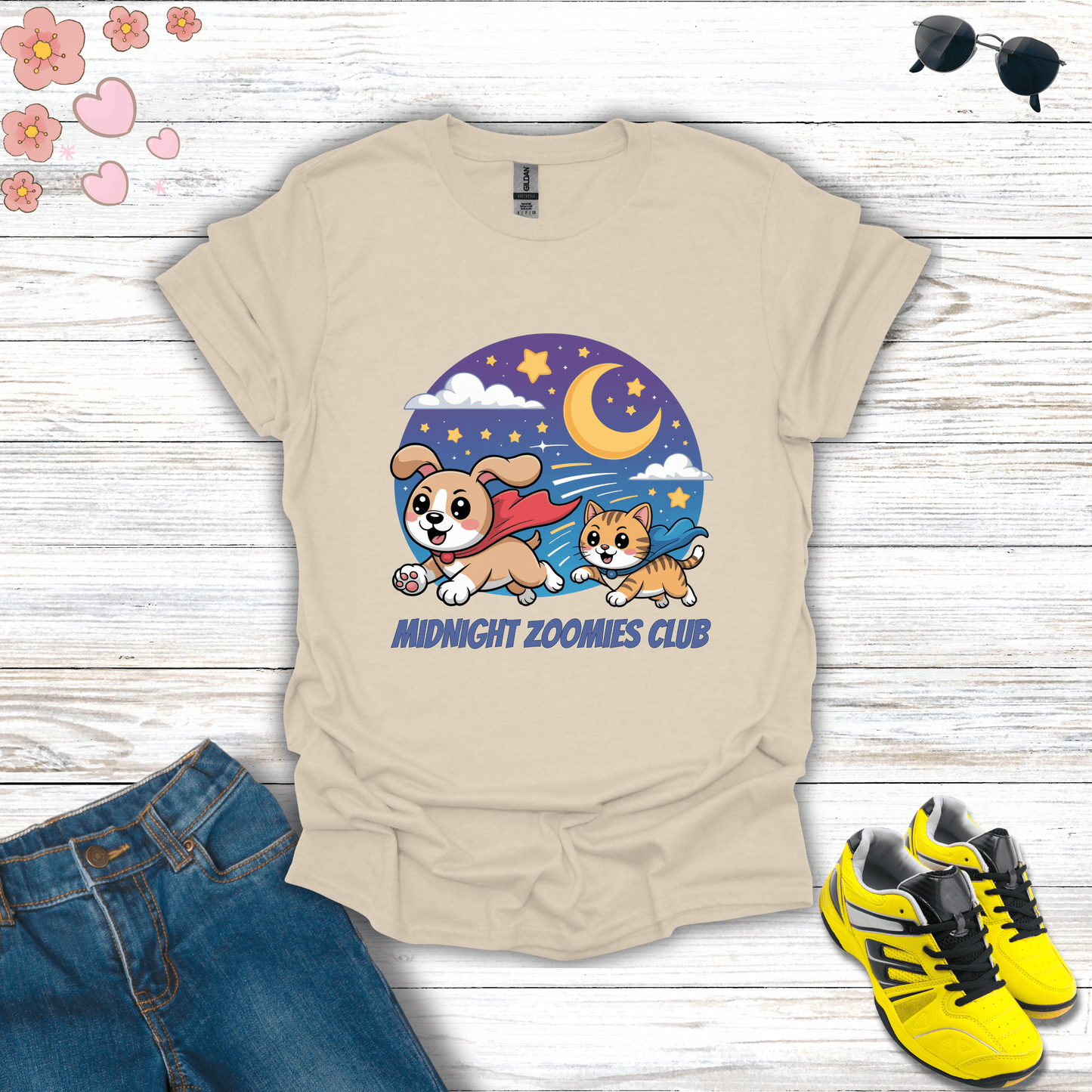 Zoomies Club T-Shirt Natural / S unisex graphic t-shirt