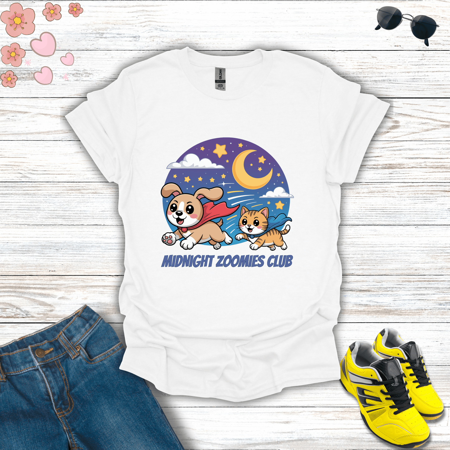 Zoomies Club T-Shirt White / S unisex graphic t-shirt